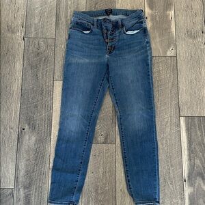 J Crew 9” high rise skinny jeans